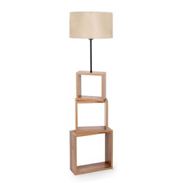 Opviq Lámpara de Pie AYD - 2904 Beige y Madera